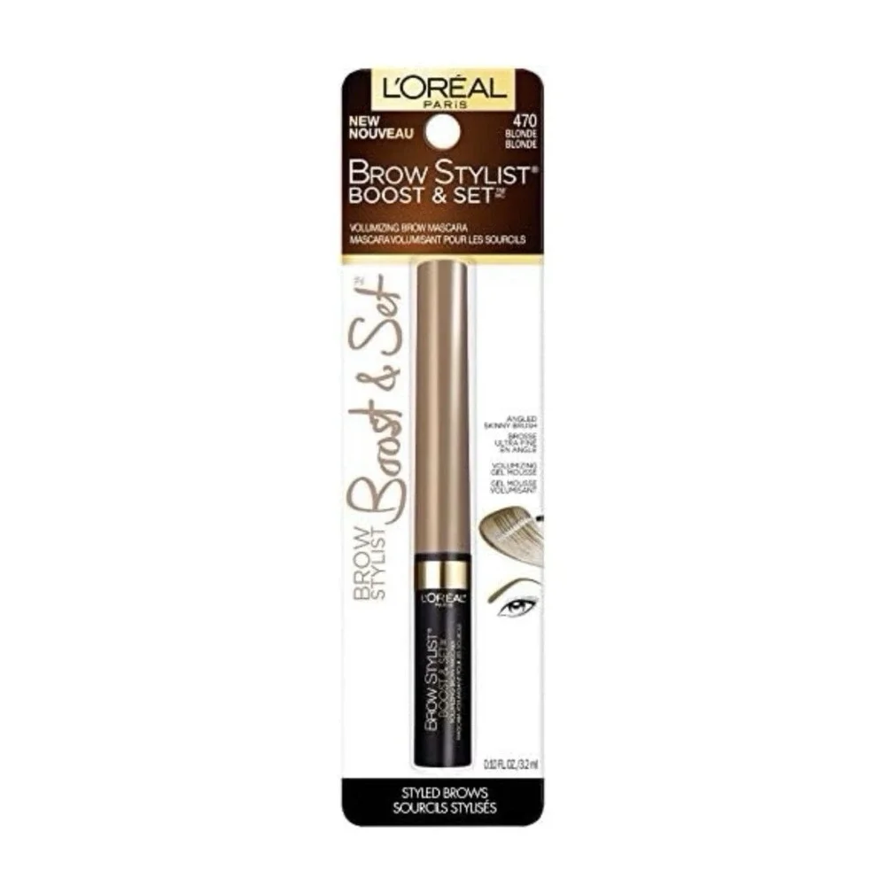 L'oreal Brow Stylist Boost & Set Brow Mascara #470 Blonde. New Factory Sealed